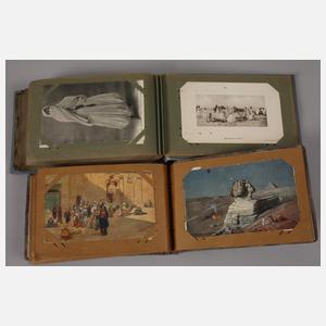 Zwei Ansichtskartenalben Asien und Afrika