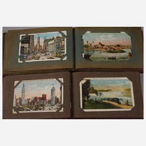 Zwei Ansichtskartenalben Amerika