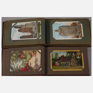 Zwei Ansichtskartenalben Amerika