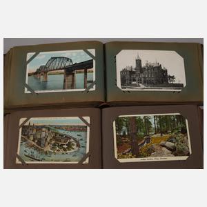 Zwei Ansichtskartenalben Amerika