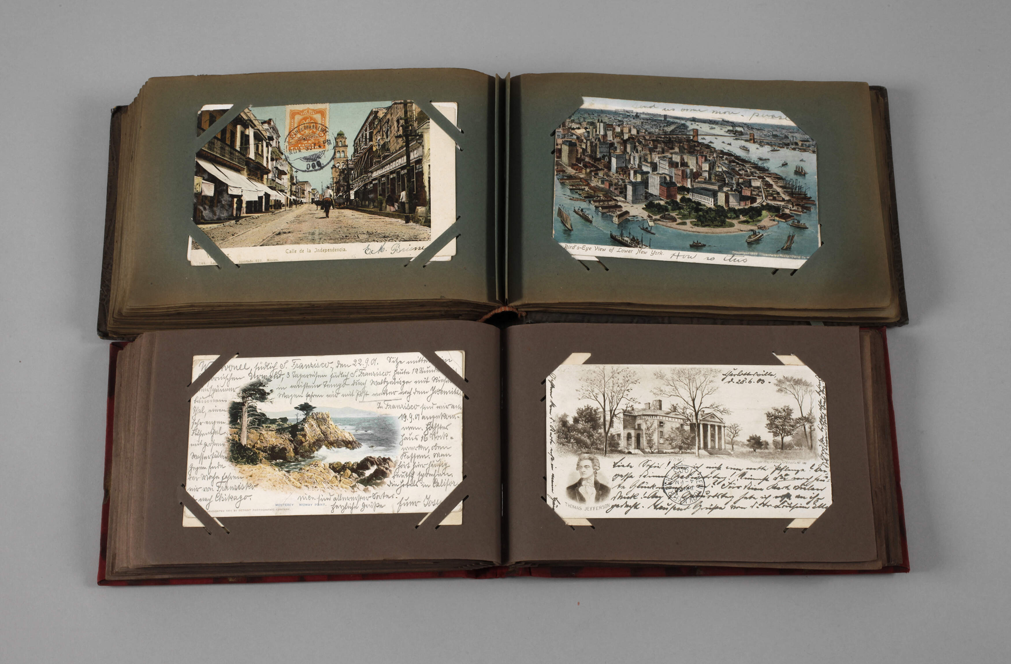 Zwei Ansichtskartenalben Amerika