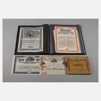 Sammlung Aktien und Geldscheine111
