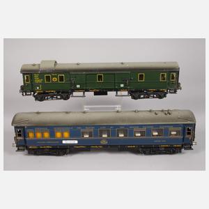 Märklin Gepäck- und drei Personenwagen