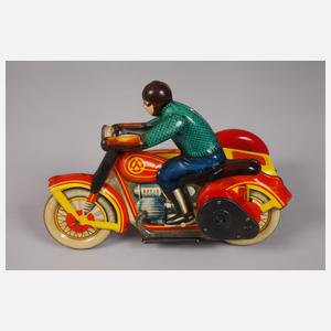 Blechmotorrad mit Beiwagen