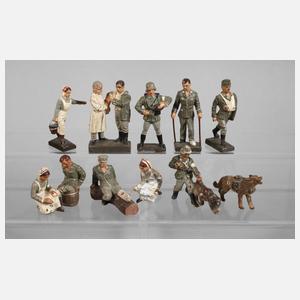 Lineol Sanitätspersonal und Verwundete