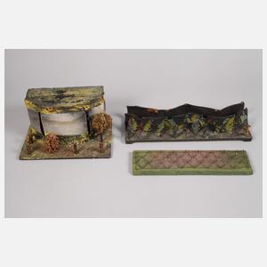 Lineol Massesoldaten im Gefecht mit Zubehör