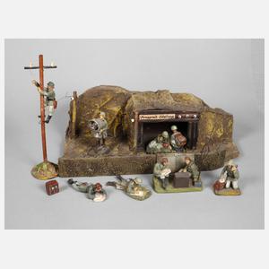 Hausser Elastolin Nachrichtenruppe mit Unterstand