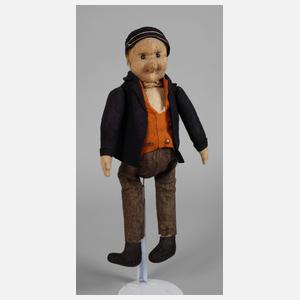 Filzkopfpuppe als Bauer