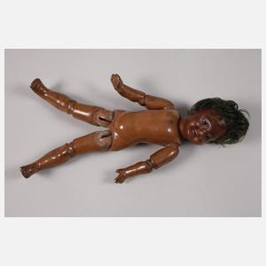 Zwei Porzellankopfpuppen als Afrikaner