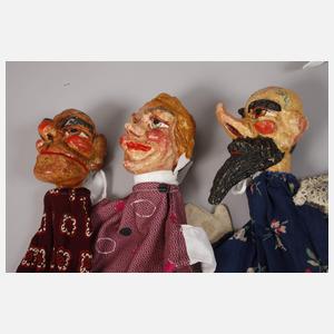Zwölf Handpuppen für Kasperletheater