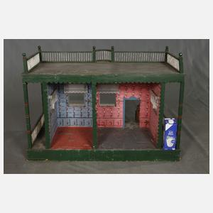 Großes Puppenhaus mit Terrasse