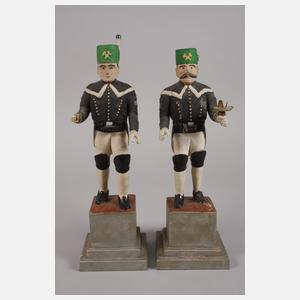 Paar Lichterbergmänner Erzgebirge