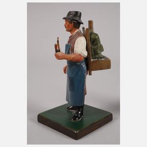 Paar geschnitzte Volkstypen Erzgebirge