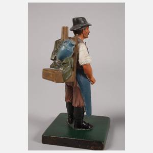 Paar geschnitzte Volkstypen Erzgebirge