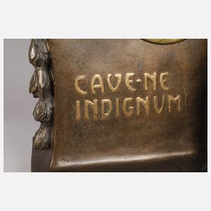 Goldscheider Wien monumentale Figurenuhr