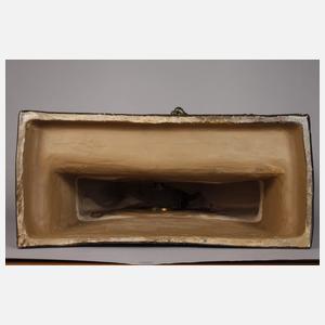 Goldscheider Wien monumentale Figurenuhr