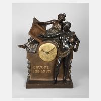 Goldscheider Wien monumentale Figurenuhr111