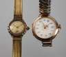 Zwei Damenuhren Gold