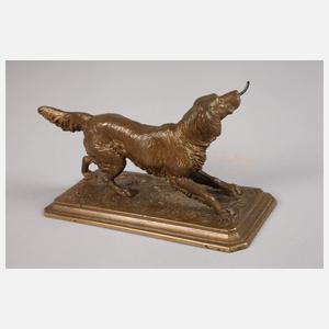 Taschenuhrenständer Hund