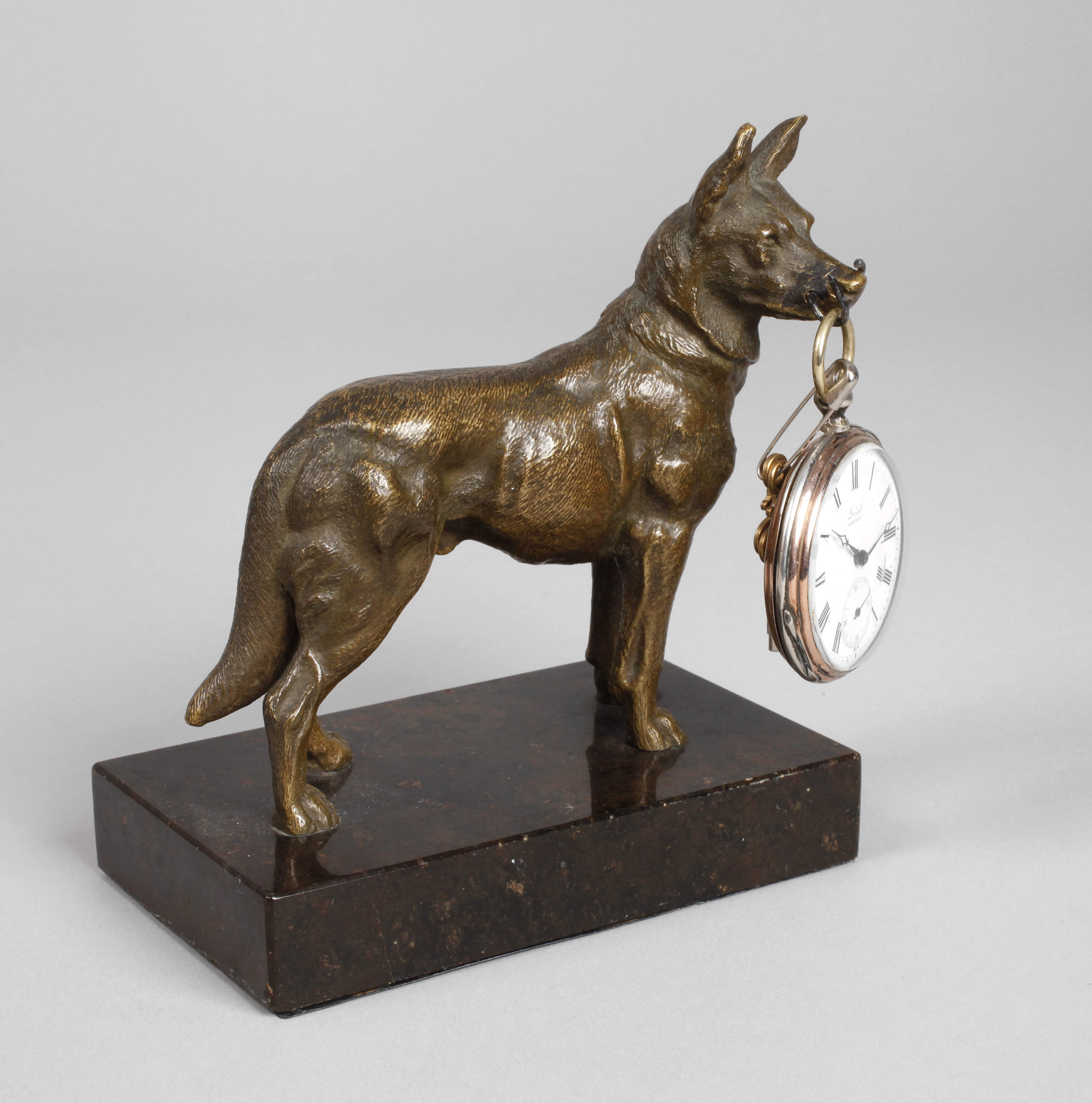 Taschenuhrenständer Schäferhund