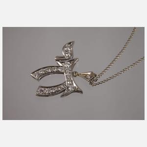 Brillantanhänger an Kette
