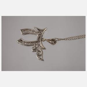 Brillantanhänger an Kette