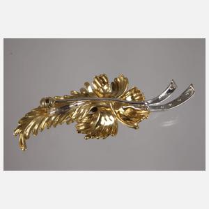 Brosche mit Diamanten