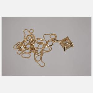 Anhänger mit Diamant von 1,08 ct an Kette