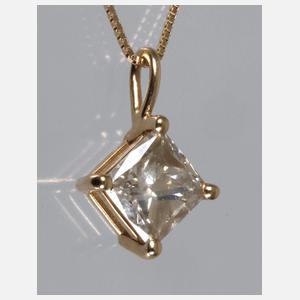 Anhänger mit Diamant von 1,08 ct an Kette