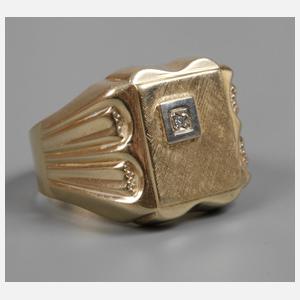Herrenring mit Diamant