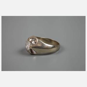 Herrenring mit Brillant von ca. 1,6 ct