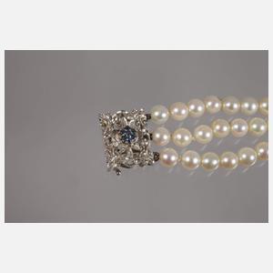 Dreireihiges Perlenarmband