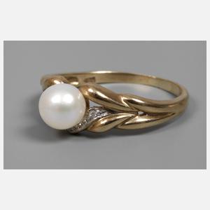 Damenring mit Perle