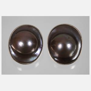 Paar Ohrclips mit Südseeperlen