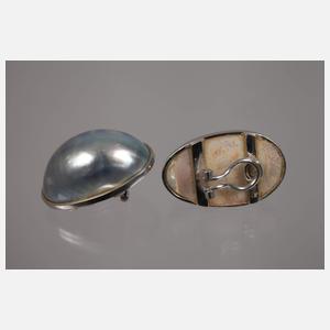 Schmuckset mit Perlen und Saphiren