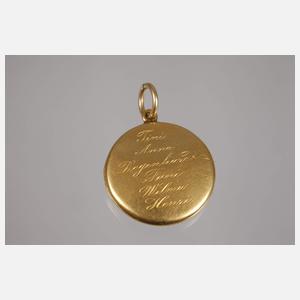 Medaillon mit Haargeflecht