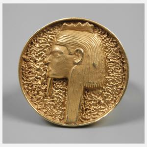 Damenring mit Pharaonenkopf