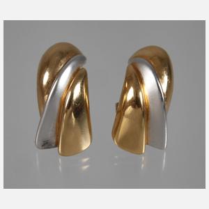 Paar Ohrringe Bicolor