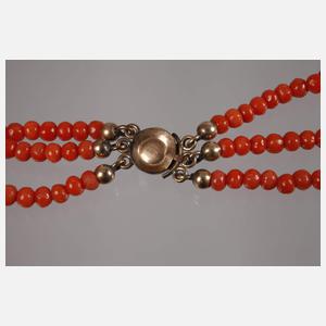 Dreireihiges Korallencollier