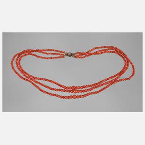 Dreireihiges Korallencollier
