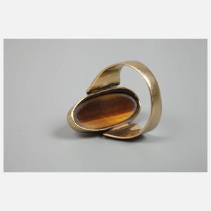 Damenring mit Tigerauge