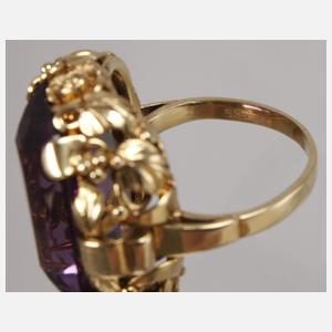 Ring und Anhänger mit Amethyst