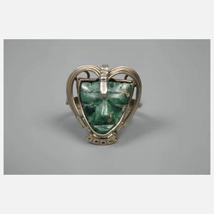 Damenring mit Inkakopf