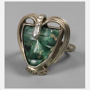 Damenring mit Inkakopf