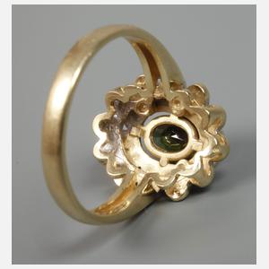 Damenring mit Turmalin und Diamanten