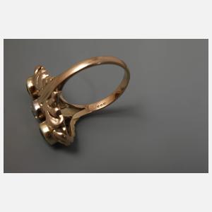 Damenring mit Turmalinen und Diamant