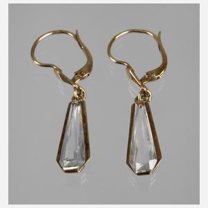 Paar Ohrhänger mit Aquamarinen