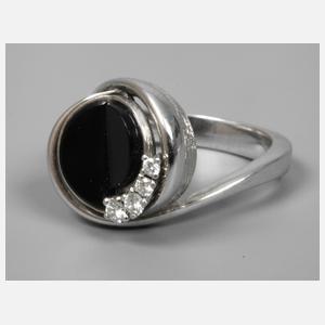 Damenring mit Onyx und Brillanten