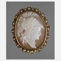 Kameenbrosche mit Perlen111