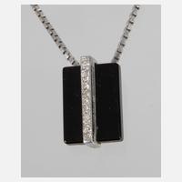 Art déco-Anhänger mit Onyx und Diamanten111